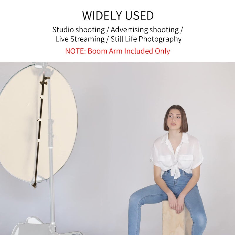 Selens Telescopic Reflector Holder Extendable Boom Arm 360 Degree Swivel with Adjustable Length for Photo Studio Product and Portrait Photography - Image 3